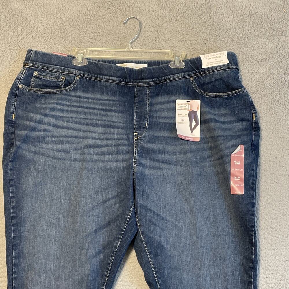 Signature by Levi Strauss Gold Women's Jeans Pull On Skinny Blue Size 26W L32 - Picture 3 of 15